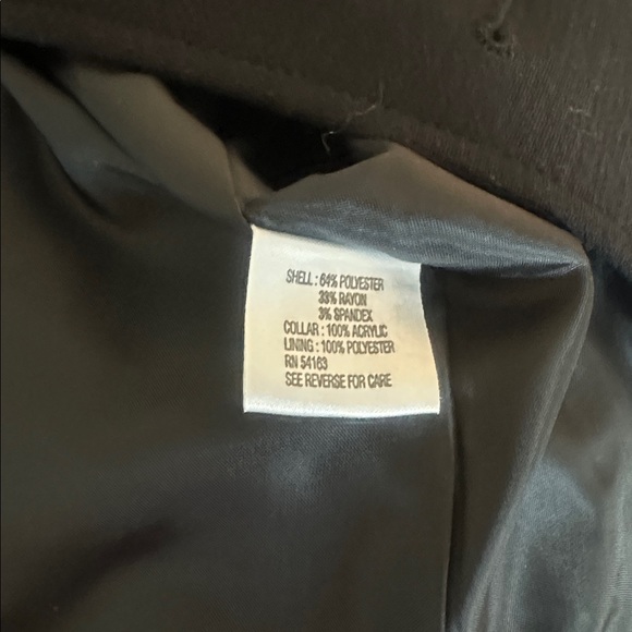 Calvin Klein Black Double-Breasted Pea Coat - Picture 5 of 9